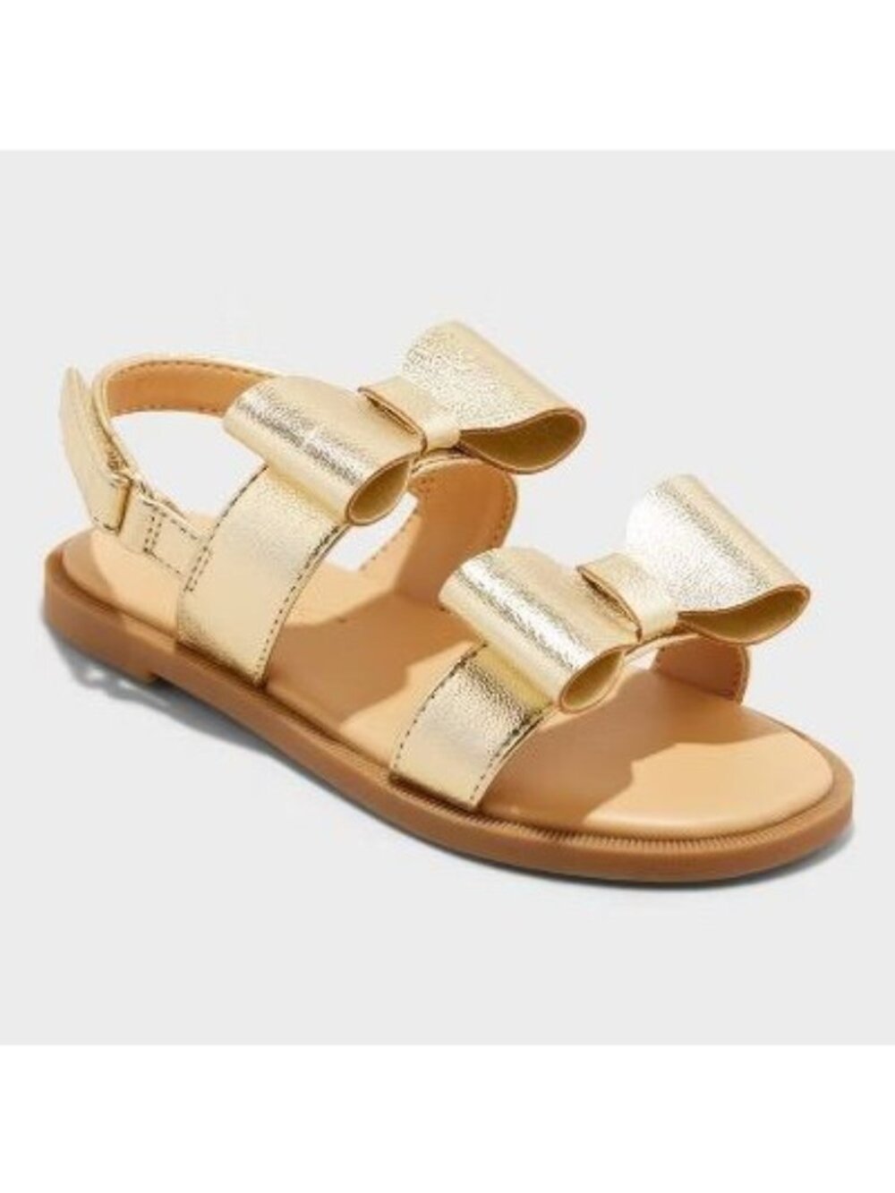 NEW Cat & Jack Toddler Girls' Ruby Bow Sandals - Gold
